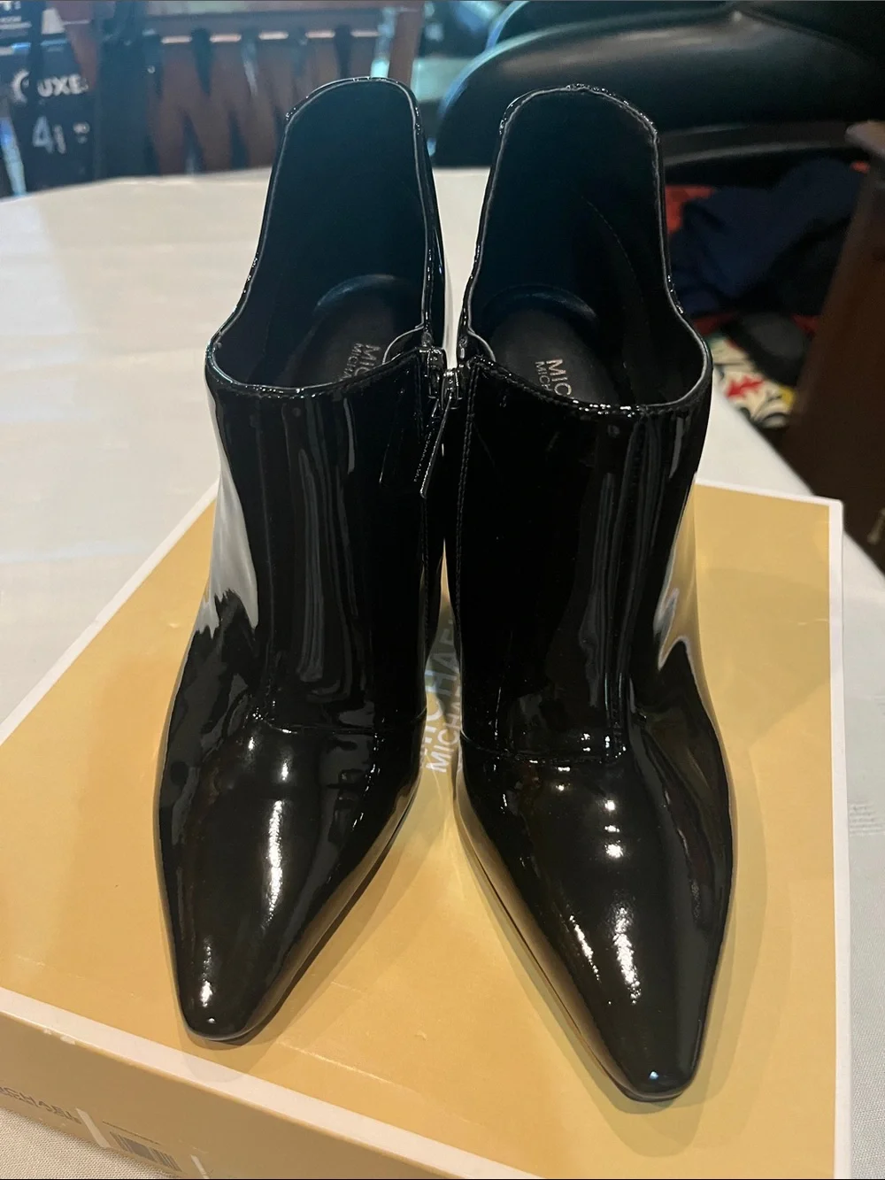 Michael Kors Corrine Patent Bootie - Black size 6.5 women’s